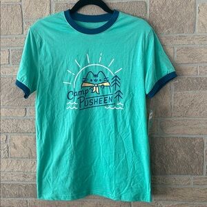 Camp Pusheen Ringer Tee — Adult Size XS (Brand New with Tags) Oversized
